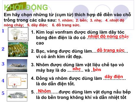 Bài giảng Hóa học 9 - Tiết 23, Bài 17: Dãy hoạt động hoá học của kim loại