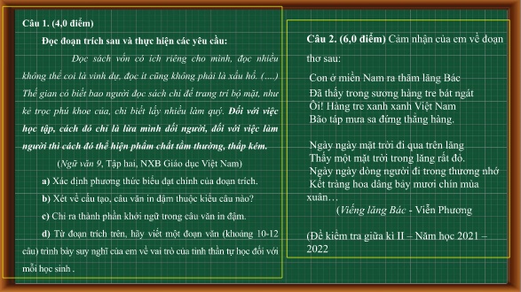 Bài giảng Ngữ văn 9 (Kết nối tri thức) - Tiết: Ôn tập