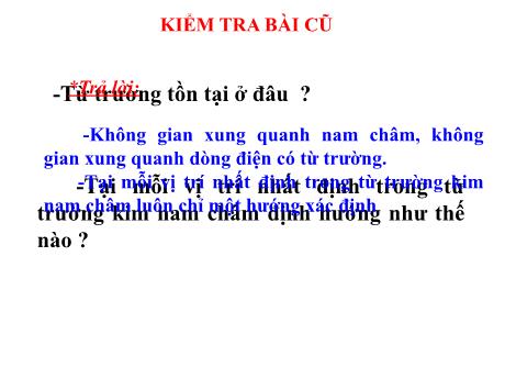 Bài giảng Vật lí 9 - Bài 23: Từ phổ, đường sức từ