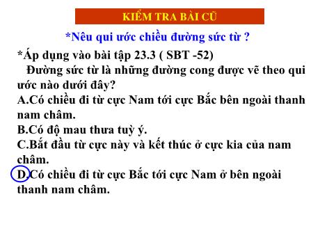 Bài giảng Vật lí 9 - Tính từ trường qua ống dây