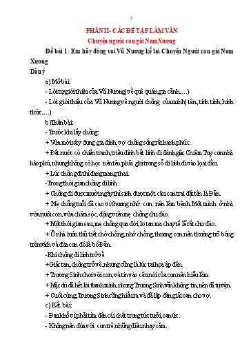 Bộ đề ôn tập Ngữ văn 9 (Phân môn Tập làm văn)