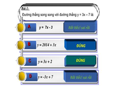Bài giảng Toán 9 - Bài 3: Đường thẳng song song và đường thẳng cắt nhau - Trường THCS Đông Hải
