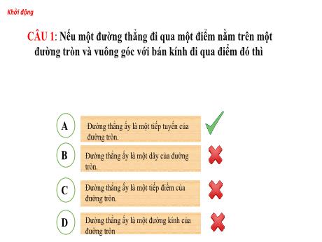 Bài giảng Toán 9 (Kết nối tri thức) - Bài: Góc ở tâm. Góc nội tiếp - Trường THCS Đông Hải