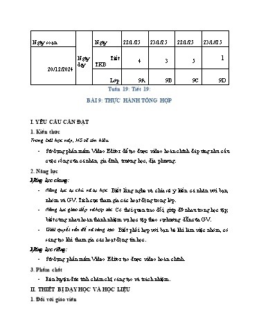 Kế hoạch bài dạy Tin học 9 (Cánh diều) - Bài 9: Thực hành tổng hợp - Năm học 2024-2025 - Trường THCS Nguyễn Chuyên Mỹ